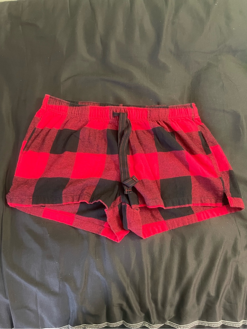 Red & Black Buffalo Plaid Pajama Shorts